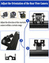 Aootf Universal Car Rear View Camera License Plate Bracket Kit, Black License Plate Frame and Backup Camera Holder, Dash Cam Mirror Camera Mount K...
