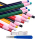 Dinggaogao 6 Colors 12 Pieces Sewing Mark Pencil Tailor's Marking and Tracing Tools,1 Soft Tape Measure,1 Thread Remover, Free Cutting Crayons Sew...