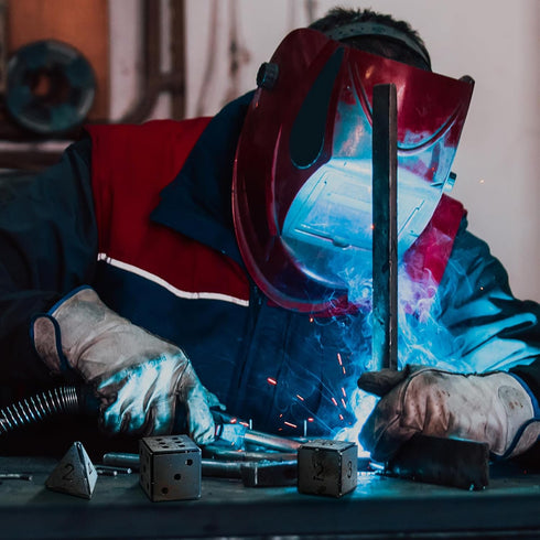 3 Pieces Dice Welding Kit Welding Coupons DIY Welding Equipment Mild Steel Triangle Plate for Beginners TIG MIG Gas Arc Stick Welding Training Pra...