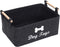 Geyecete Dog Toys Storage Bins - with Wooden Handle, Collapsible Pet Supplies Storage Basket Pet supplies storage Basket/Bin Kids Toy Chest Storag...