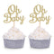 Set of 24 Golden Oh Baby One Cupcake Toppers Party Decors Baby's Birthday...