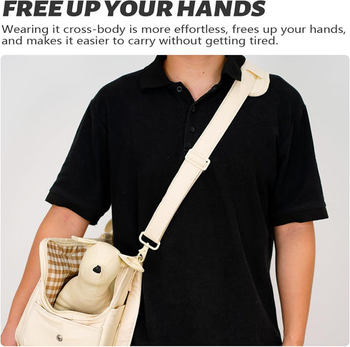 Pet Carrier Shoulder Strap - Lightweight and Comfortable Pet Carrier Accessory for Easy Travel - Reduces The Burden of Carrying Your Pet (Beige)...