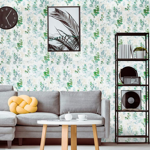 Arthome Peel and Stick Wallpaper Leaf Floral Self-Adhesive Contact Paper 17"x120" Removable Decorative Vinyl Wall Paper for Bedroom,Living Room,Ca...
