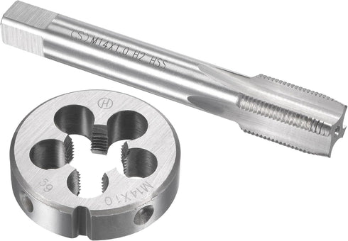uxcell M14 x 1mm Metric Tap and Die Set, Machine Thread Screw Tap with Round Threading Die, Tap & Die Kit for Nut Screw Bolt Thread Repair...
