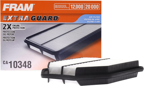 FRAM Extra Guard CA10348 Replacement Engine Air Filter for Select Jeep Wrangler (3.6L & 3.8L), Provides Up to 12 Months or 12,000 Miles Filter Pro...