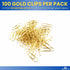 1InTheOffice Jumbo Paper Clips, Gold, Smooth, 100/Pack...