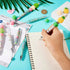 Beadthoven 12pcs DIY Beadable Pens, Hawaiian Flower Plastic Bead Pens with 48pcs Assorted Boho Tropical Summer Flamingo Pineapple Beads Pen Making...