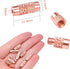 50pcs Brass Screw Twist Clasps Tube Fastener Cord End Caps for DIY Bracelet Necklace Craft Keychains Jewelry Making Handmade Decoration, Rose Gold...