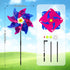 timecity 4 PCS Pinwheels Rose Red & Dark Blue Wind Spinners 9.5inch Sparkly Garden Pinwheel Reflective Windmills Scare Birds Animal Away Spinner f...
