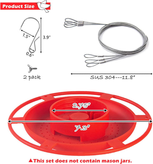 1 PCS | Birds Feeder for Outside Hanging | Wild Birds Feeders Suitable for Mason Jar (2.75 in Diameter-8/16/24/32oz) | Birds Feeders as Garden Gif...