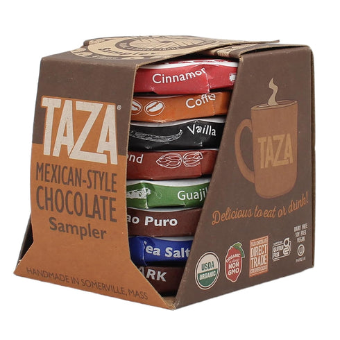 Taza Chocolate Organic Mexicano Disc Stone Ground, Variety Pack, 1.35 Ounce (8 Count), Vegan...