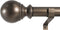 Decopolitan 30409-BZ36 Ball Single Telescoping Drapery Rod Set, Medium, Bronze,36 to 72 inch...