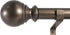 Decopolitan 30409-BZ36 Ball Single Telescoping Drapery Rod Set, Medium, Bronze,36 to 72 inch...