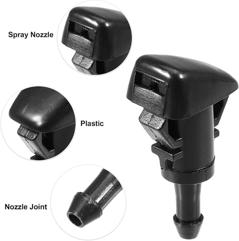 ACROPIX Front Car Windshield Washer Nozzle Wiper Spray Jet Fit for Dodge Charger - Pack of 4 Black......