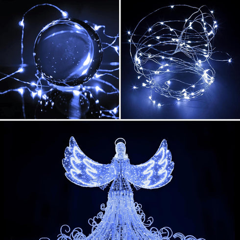 2-Pack 200 LED Solar Fairy Lights Outdoor, Upgraded Oversize Lamp Beads & Super Bright Solar String Lights Outoor, 8 Modes Solar Lights for Garden...