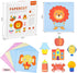 ASTARON 2 Kids Safety Scissors with 100 Pcs Paper Cutting For Paper Craft Supplies, Kids Preschool Training Scissors, Art Craft Plastic Scissors f...