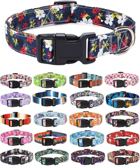 Moonpet Dog Collars for Puppy X-small Small Medium Large Dogs - Unisex Cute Design Boys Girls Dog Pet Collar Soft Adjustable Bohemia Fancy Floral ...