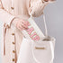 Chenille Letter Patch Makeup Bag, Preppy Cosmetic Bag PU Leather Skincare Bag with Zipper, Toiletry Bag Waterproof Travel Organizer Bag for Women ...