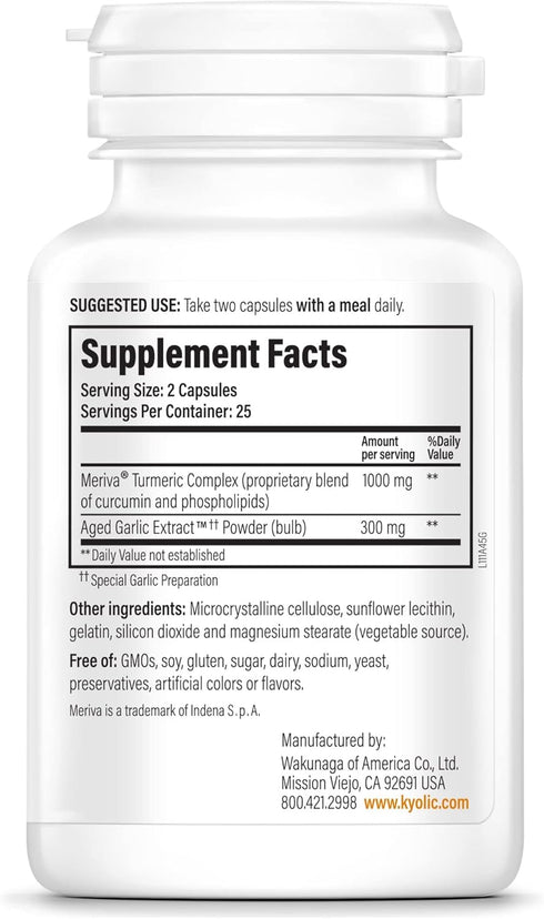 Kyolic Aged Garlic Extract Formula 111, Healthy Inflammation Response, 50 Capsules (Packaging May Vary)...