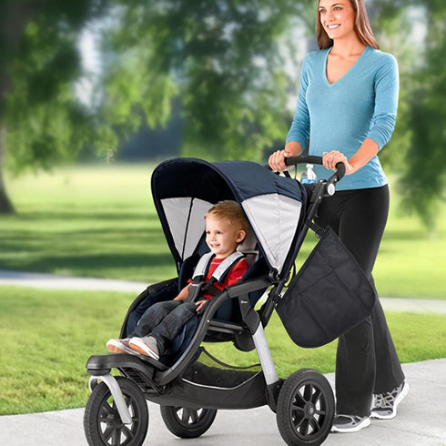 2 Pack Universal Side Sling Stroller Mesh Cargo Net and Organizer, Extra Stroller Storage Space, Non-Slip and Adjustable Straps...