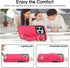 Compatible with iPhone 13 Pro Case 6.1 Inch with Ring and Finger Strap, Shockproof Stylish Protective Cover for iPhone 13 Pro (Rose-red)...