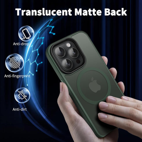 CACOE Magnetic Case for iPhone 15 Pro 2023 6.1 inch-Compatible with MagSafe & Magnetic Car Phone Mount,Anti-Fingerprint TPU Thin Phone Cases Cover...
