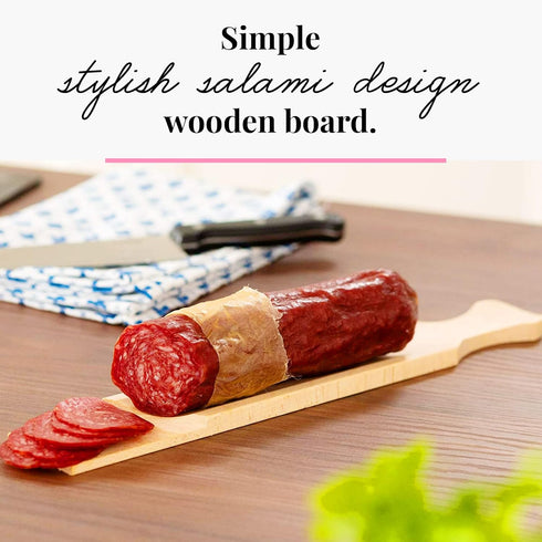 Tuuli Kitchen – Salami Wooden Cutting Board, Specially Designed Beechwood Charcuterie Boards, Cutting Board Coated with Oil, 37 x 5.5 cm...