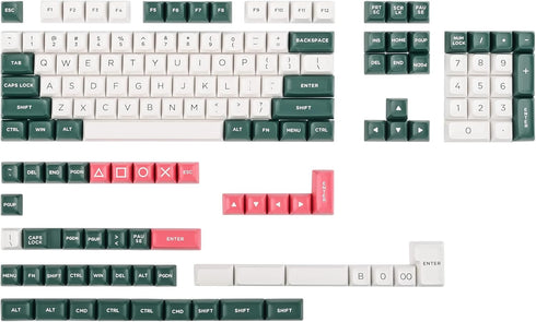 PBT keycaps ASA Profile Double Shot Full Key Caps Set ANSI Layout for Mechanical Keyboard Replacement Compatible with MX-Clone Switches...