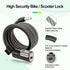 BANGTING Electric Scooter Lock, Bike Locks, 120cm/12mm Bike Lock Cable, Bike Lock with 2 Key for Bicycle/Scooter/Ebike/Stroller/Kids Bike/Moped...