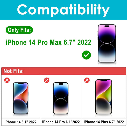 ProCase 2 Pack iPhone Privacy Screen Protector for iPhone 14 Pro Max 2022, 9H Anti Spy Dark Tempered Glass Screen Film Guard for iPhone 14 Pro Max...