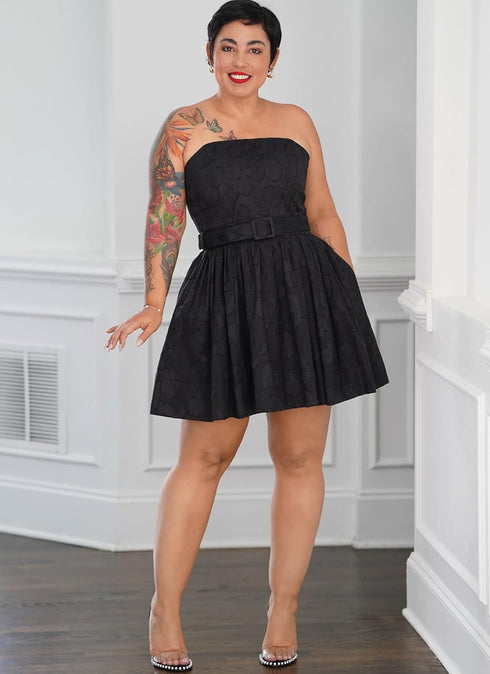 Simplicity Misses' Belt and Full Skirt Dresses Sewing Pattern Packet by Mimi G Style, Design Code S9917, Sizes 18-20-22-24-26, Multicolor...