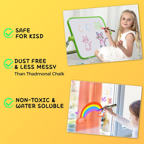 Liquid Chalk Markers Erasable - 8 Vibrant Chalkboard Markers for Chalkboards, Windows, Glass, Signs, Dust Free Chalk Pens for Kids & Adults - 4.5m...