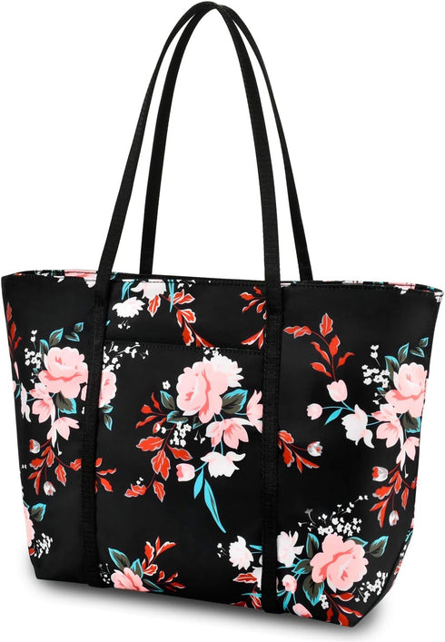 Chrysansmile Large Tote Bag for Women Work Nylon Shoulder Bags Waterproof Beach Bag Flower Womens Purses and Handbags...