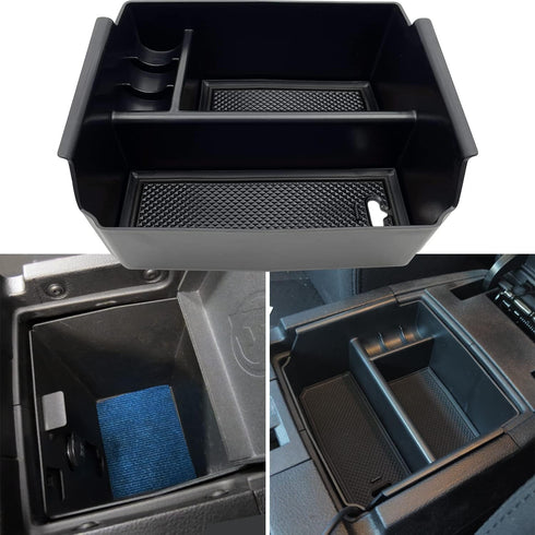 Compatible with Jeep Wrangler JK and JKU Accessories 2011-2018 Center Console Organizer Tray (Black)...