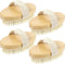 4pcs Dry Brushing Body Brush, Natural Bristle Dry Skin Exfoliating Brush Body Scrub for Flawless Skin, Cellulite Treatment, Lymphatic Drainage and...