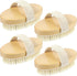 4pcs Dry Brushing Body Brush, Natural Bristle Dry Skin Exfoliating Brush Body Scrub for Flawless Skin, Cellulite Treatment, Lymphatic Drainage and...