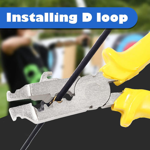 Archery Nocking Point Pliers String-Loop Nocking Pliers Multi-Pliers D Loop String Clamp for Compound Bow Recurve Bow Tuning Nock Point Pliers Ins...