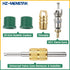 R410A R134A Adapters Mini Split Adapter Fitting Kit 5/16" SAE 1/4" SAE Flare, 1/2 Acme 1/4" SAE Female to Male Brass Fitting Kit with Valve Core R...
