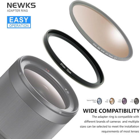 40.5mm Lens to 43mm Camera Lens Adapter,40.5mm to 43mm Filter Step-Down Ring Adapter Ring,Compatible with All 43mm UV,CPL,ND,Lens Hood,Threaded Le...