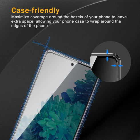 3 Pack Privacy Screen Protector for SamsungGalaxy S20 FE, Anti Spy Tempered Glass 9H Hardness, Black Protector Anti Spy, Bubble Free, Anti-Scratch...