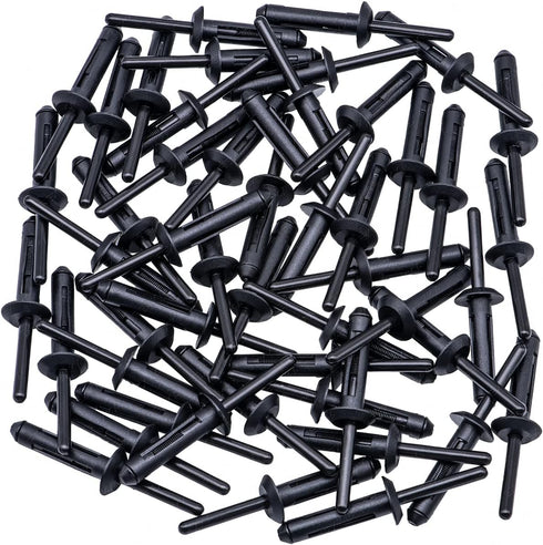 Rexka 50pcs Fender Flare Bumper Door Trim Plastic Rivet Retainer 1/4 Hole Compatible with Chrysler 6506007AA 07-20 Jeep Wrangler, Wrangler Unlimit...