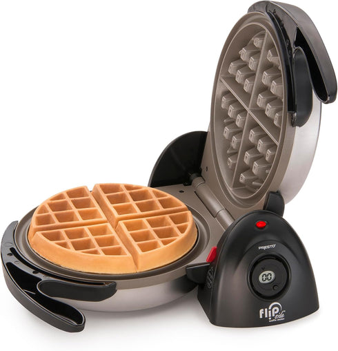 Presto 03510 Ceramic FlipSide Belgian Waffle Maker, Nonstick, Cool Touch Handles, Black...