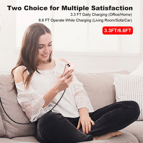 Black Lightning Extension Cable with 3.3 Feet/1 Meter Long,Male to Female Extender Dock Cable Adapter Pass Audio Video Music Data and Power Charge...