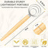 Danish Dough Whisk - Bread Dough Whisk 13 In, Food Grade Stainless Steel Bread Making Tools and Supplies, Dutch Style Dough Mixing Tool Dough Hook...