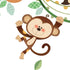 DECOWALL DW-1507S Monkeys on Vine Kids Wall Stickers Wall Decals Peel and Stick Removable Wall Stickers for Kids Nursery Bedroom Living Room décor...