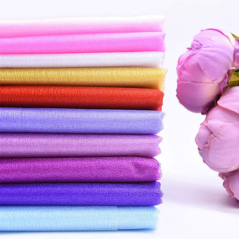 Crystal Organza Tulle Sheer Fabric Backdrop Curtains for Wedding Baby Shower Birthday Party Event Decor, 19” by 30 Yard (White)...