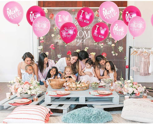 Happy Mother's Day Balloons Party Decorations Supplies - 48PCS Latex 12inch Mothers Day Party Supplies - Best Mom Ever Party Decorations...