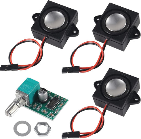 3pcs 3 Watt 8 Ohm Single Cavity Mini Speaker Full-Range Cavity Mobile Portable Advertising Machine Speaker (with Separating Interface)...