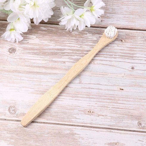 Small Toothbrush Dental 4pcs Bamboo Brush Oral Bad Breath Brush Deep Cleaning Tool for Men Women Adults Oral Stainless Steel...