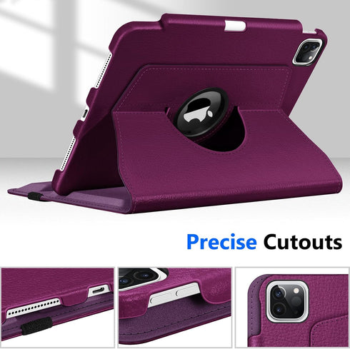 Fintie Rotating Case for iPad Pro 11-inch (4th / 3rd Generation) 2022/2021-360 Degree Swiveling Stand Cover w/Pencil Holder, Auto Sleep/Wake, Also...